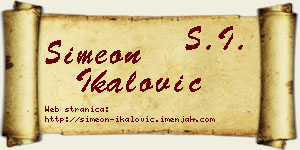 Simeon Ikalović vizit kartica
